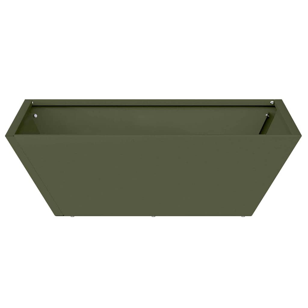 vidaXL Garten-Pflanzgefäß Olive Grün 50 x 50 x 15 cm