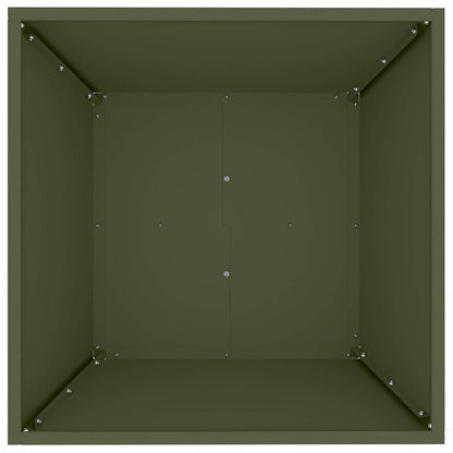 vidaXL Garten-Pflanzgefäß Olive Grün 50 x 50 x 15 cm