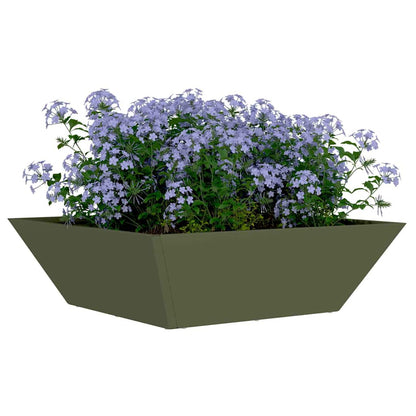vidaXL Garten-Pflanzgefäß 5 pcs Olive Grün 50 x 50 x 15 cm
