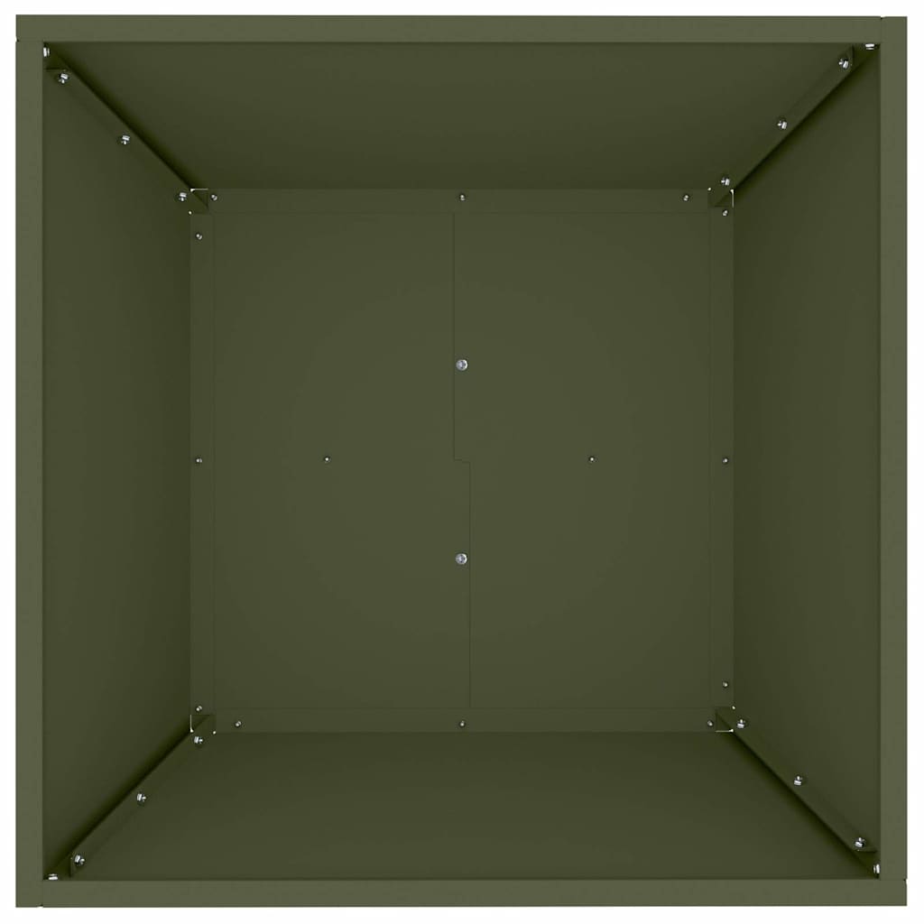 vidaXL Garten-Pflanzgefäß 5 pcs Olive Grün 50 x 50 x 15 cm