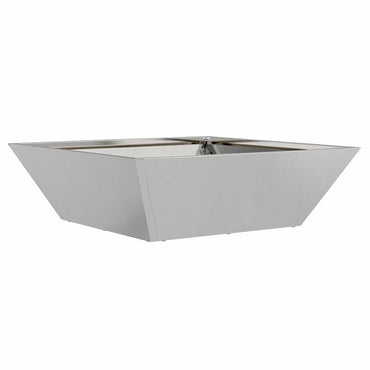 vidaXL Garten-Pflanzgefäß Silber 50 x 50 x 15 cm Edelstahl