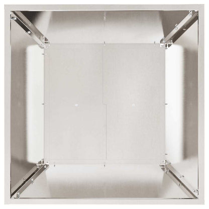 vidaXL Garten-Pflanzgefäß Silber 50 x 50 x 15 cm Edelstahl