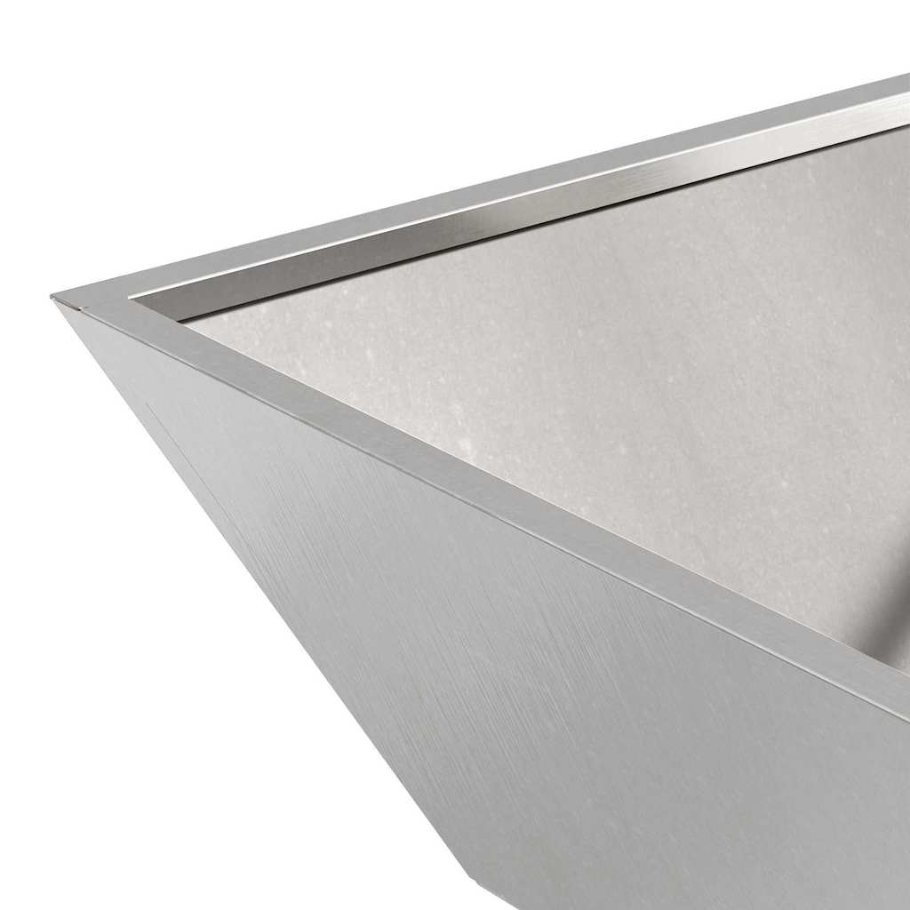 vidaXL Garten-Pflanzgefäß 5 pcs Silber 50 x 50 x 15 cm Edelstahl