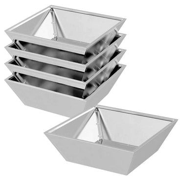 vidaXL Garten-Pflanzgefäß 5 pcs Silber 50 x 50 x 15 cm Edelstahl