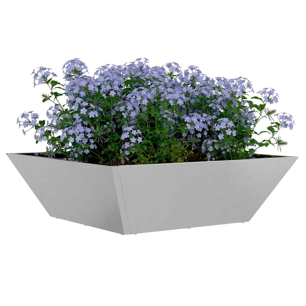 vidaXL Garten-Pflanzgefäß 5 pcs Silber 50 x 50 x 15 cm Edelstahl