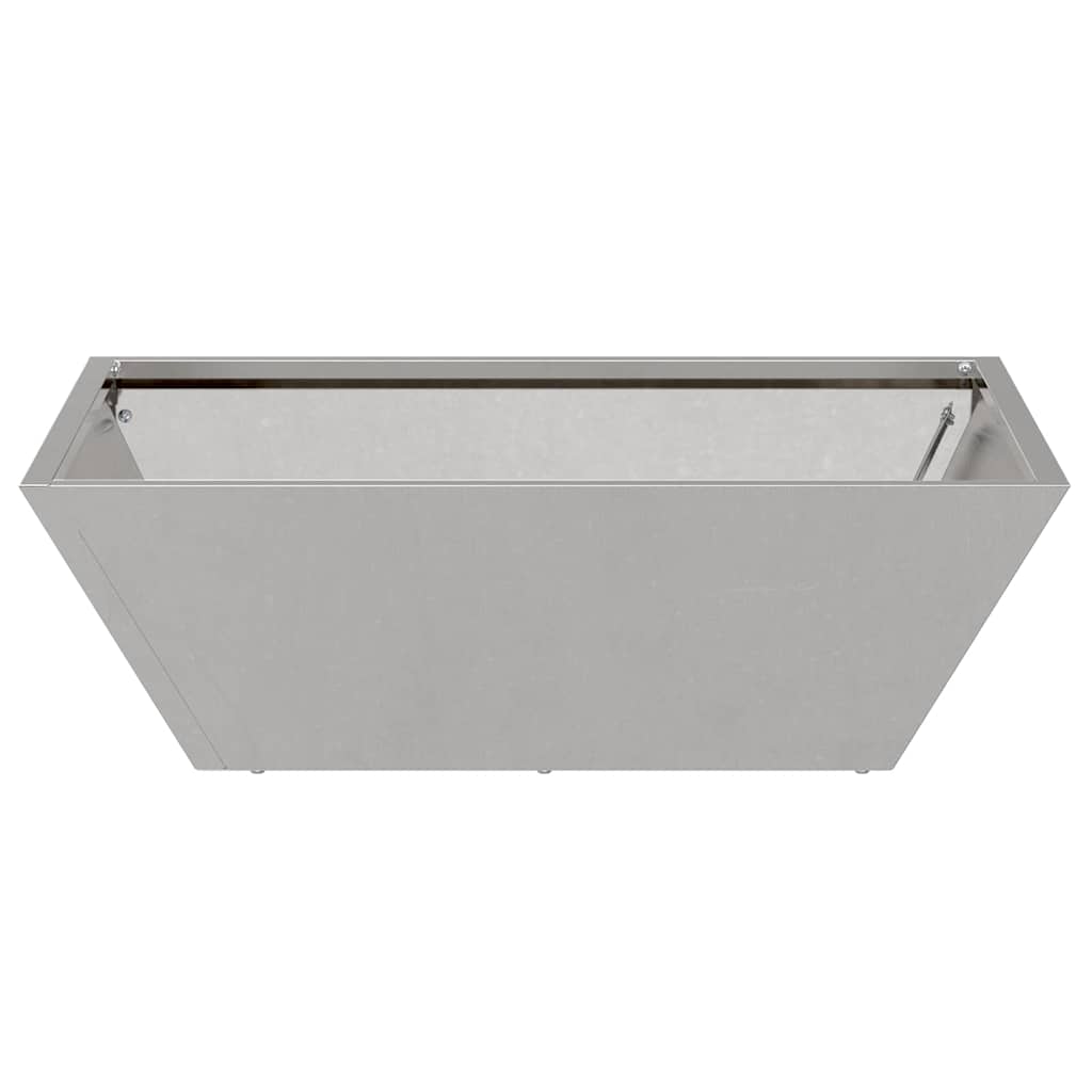 vidaXL Garten-Pflanzgefäß 5 pcs Silber 50 x 50 x 15 cm Edelstahl