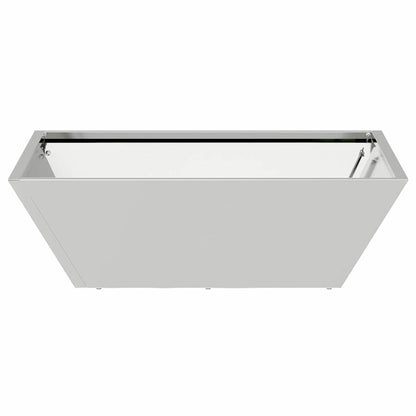 vidaXL Garten-Pflanzgefäß Silber 50 x 50 x 15 cm Verzinkter Stahl