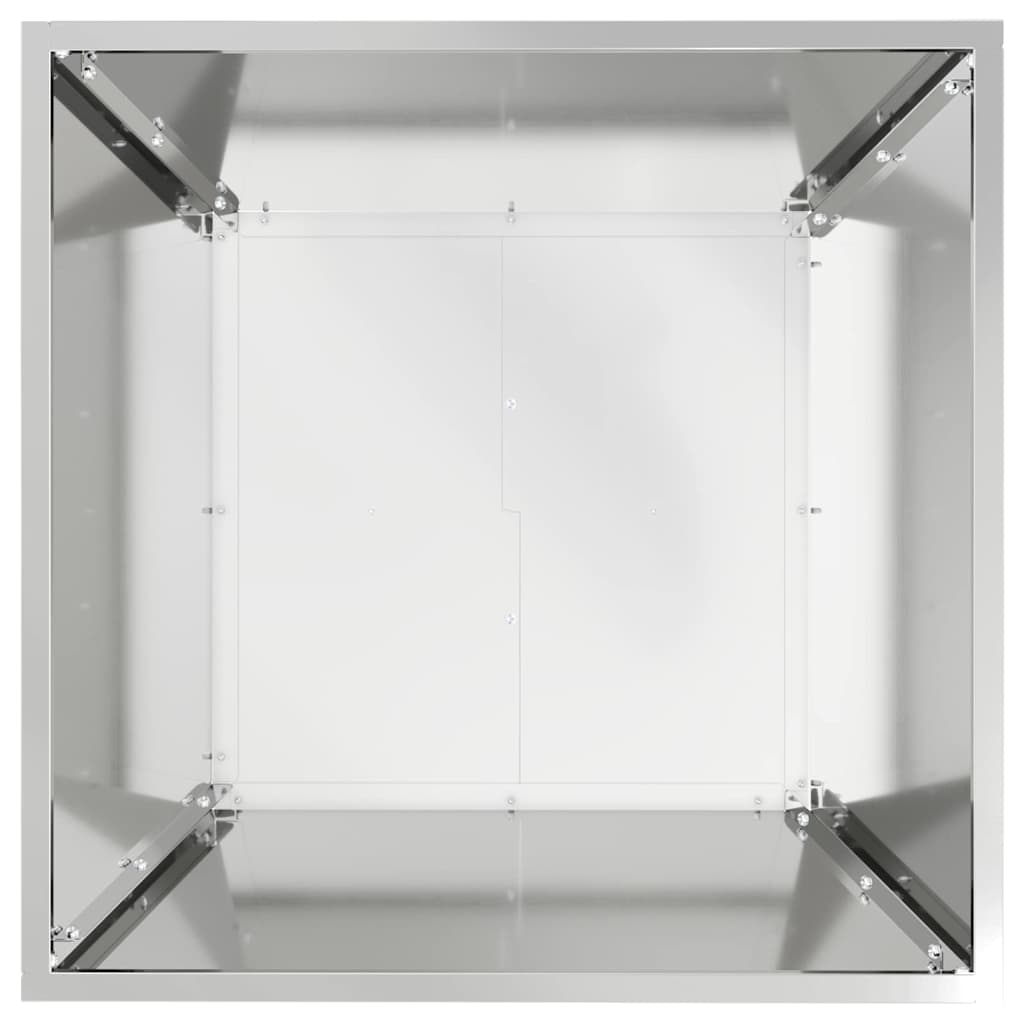 vidaXL Garten-Pflanzgefäß Silber 50 x 50 x 15 cm Verzinkter Stahl