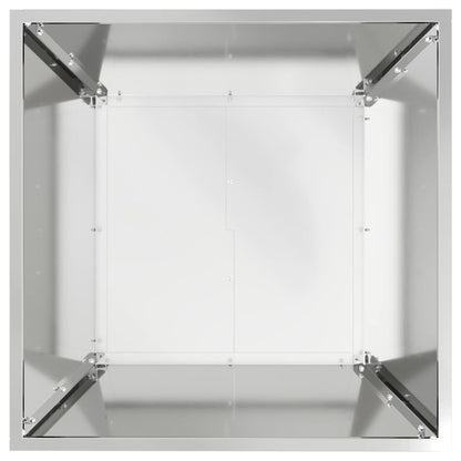 vidaXL Garten-Pflanzgefäß Silber 50 x 50 x 15 cm Verzinkter Stahl
