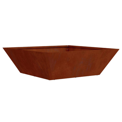 vidaXL Garten-Pflanzgefäß Rostig 50 x 50 x 15 cm Wetterfeststahl