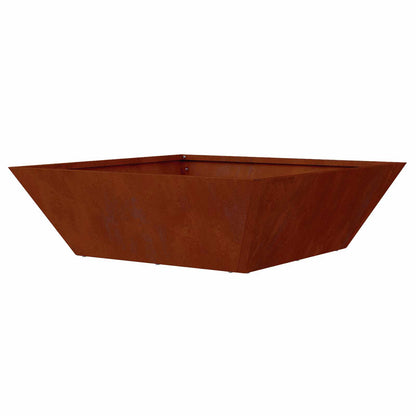 vidaXL Garten-Pflanzgefäß Rostig 50 x 50 x 15 cm Wetterfeststahl