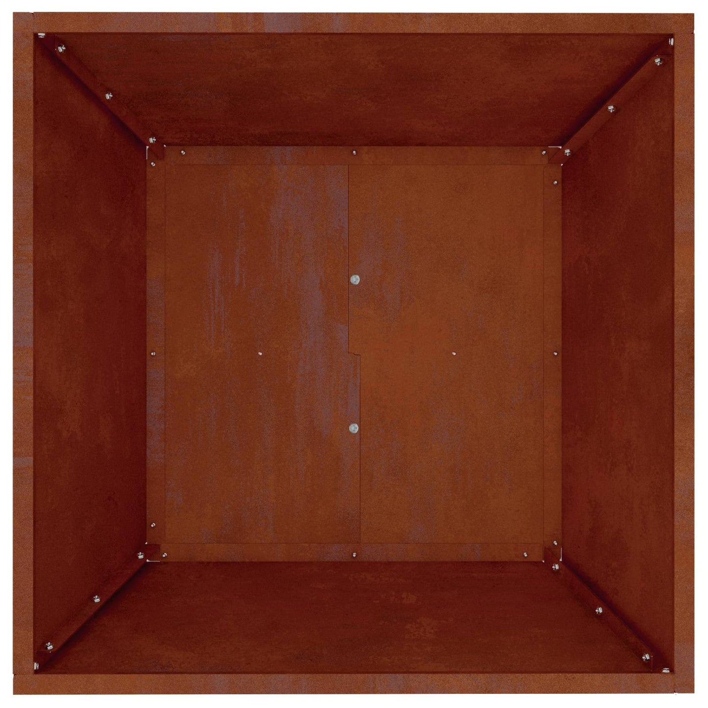 vidaXL Garten-Pflanzgefäß Rostig 50 x 50 x 15 cm Wetterfeststahl