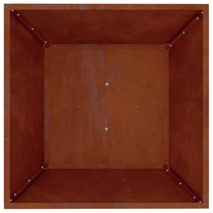 vidaXL Garten-Pflanzgefäß Rostig 50 x 50 x 15 cm Wetterfeststahl