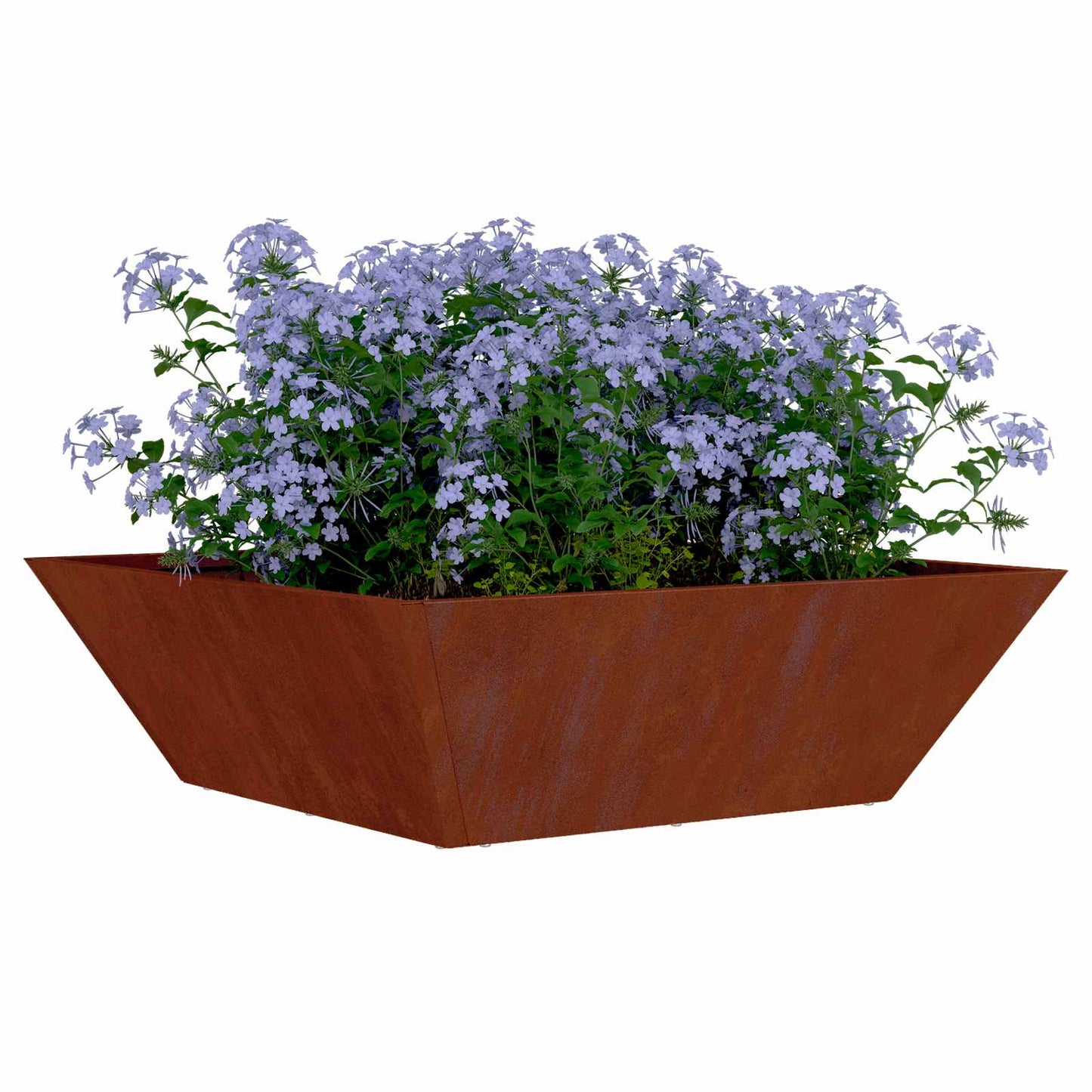 vidaXL Garten-Pflanzgefäß 5 pcs Rostig 50 x 50 x 15 cm Wetterfeststahl