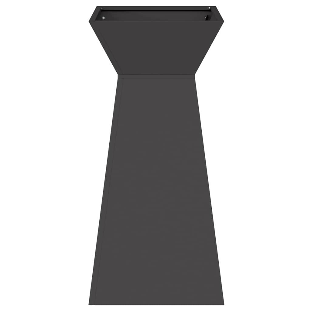 vidaXL Säulen Pflanzer 2 pcs Schwarz 35 x 35 x 73 cm