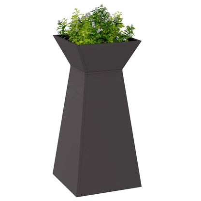 vidaXL Säulen Pflanzer 2 pcs Schwarz 35 x 35 x 73 cm