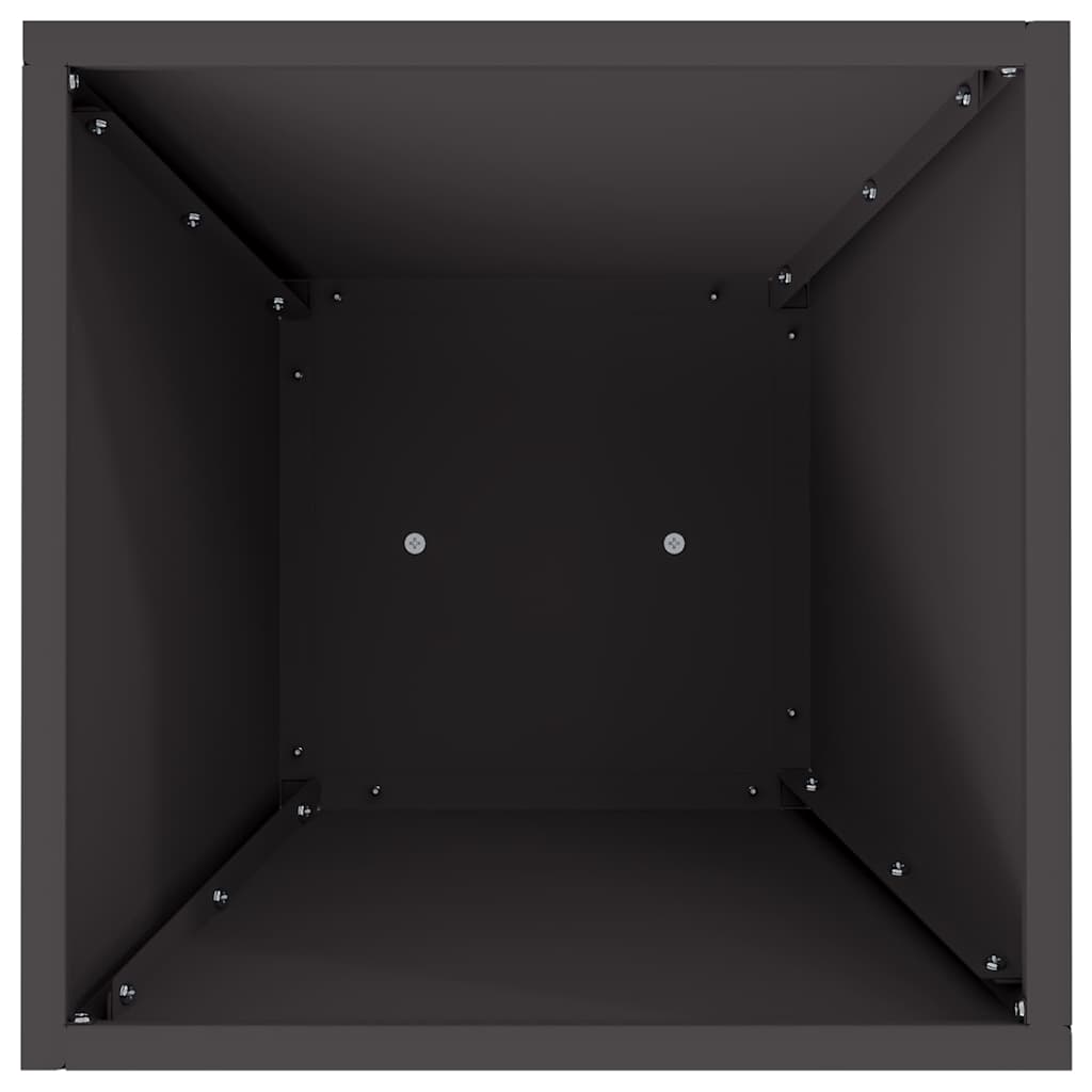 vidaXL Säulen Pflanzer 2 pcs Schwarz 35 x 35 x 73 cm