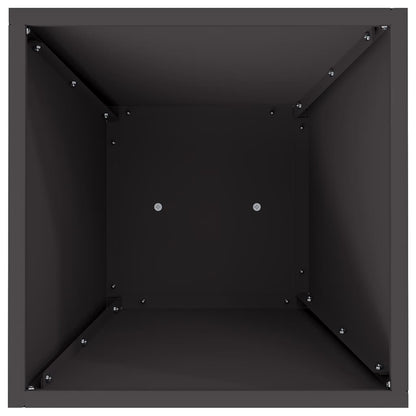 vidaXL Säulen Pflanzer 2 pcs Schwarz 35 x 35 x 73 cm