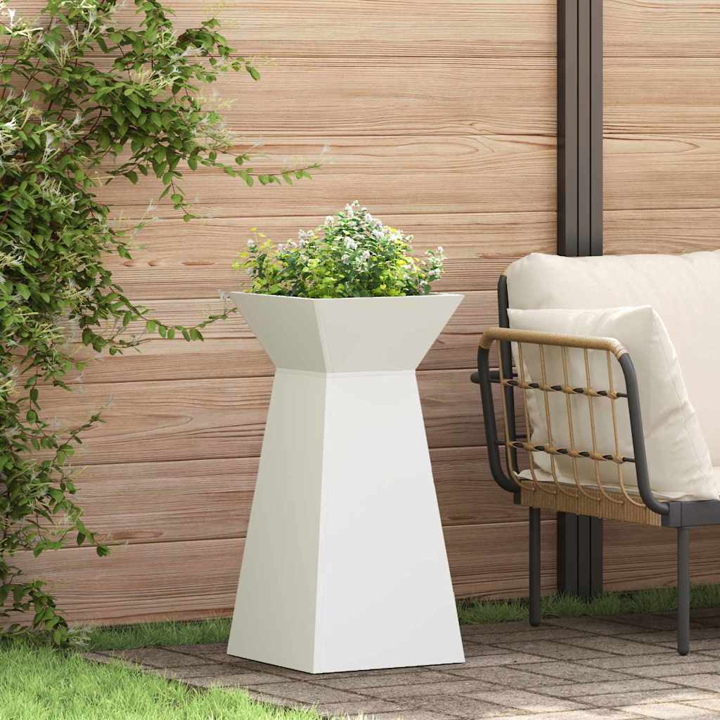 vidaXL Säulen Pflanzer 2 pcs Weiß 35 x 35 x 73 cm