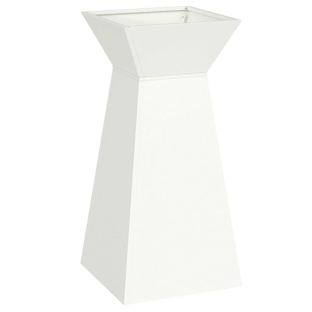 vidaXL Säulen Pflanzer 2 pcs Weiß 35 x 35 x 73 cm