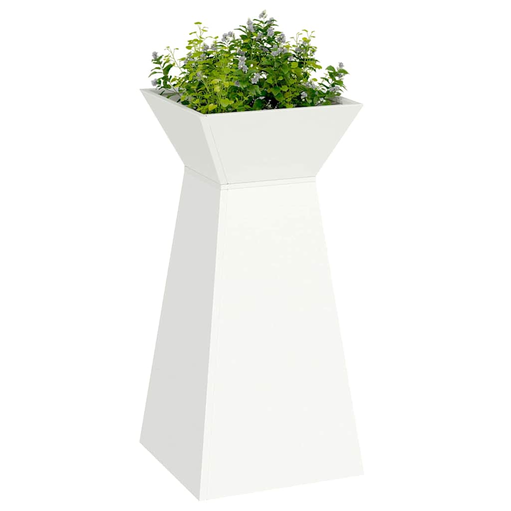 vidaXL Säulen Pflanzer 2 pcs Weiß 35 x 35 x 73 cm