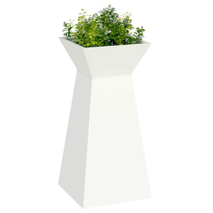 vidaXL Säulen Pflanzer 2 pcs Weiß 35 x 35 x 73 cm