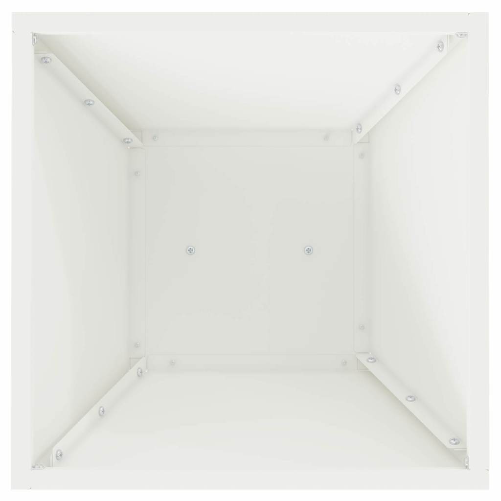 vidaXL Säulen Pflanzer 2 pcs Weiß 35 x 35 x 73 cm