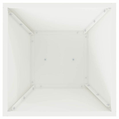 vidaXL Säulen Pflanzer 2 pcs Weiß 35 x 35 x 73 cm