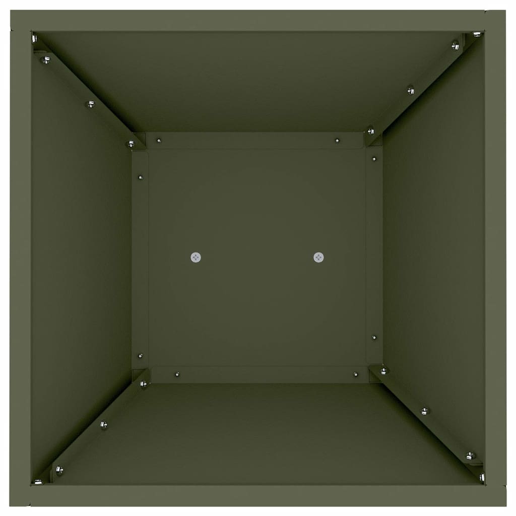 vidaXL Säulen Pflanzer 2 pcs Oliv 35 x 35 x 73 cm