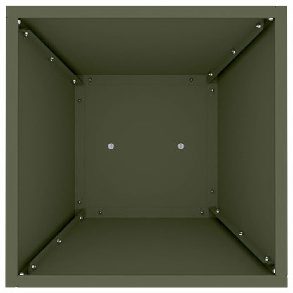 vidaXL Säulen Pflanzer 2 pcs Oliv 35 x 35 x 73 cm
