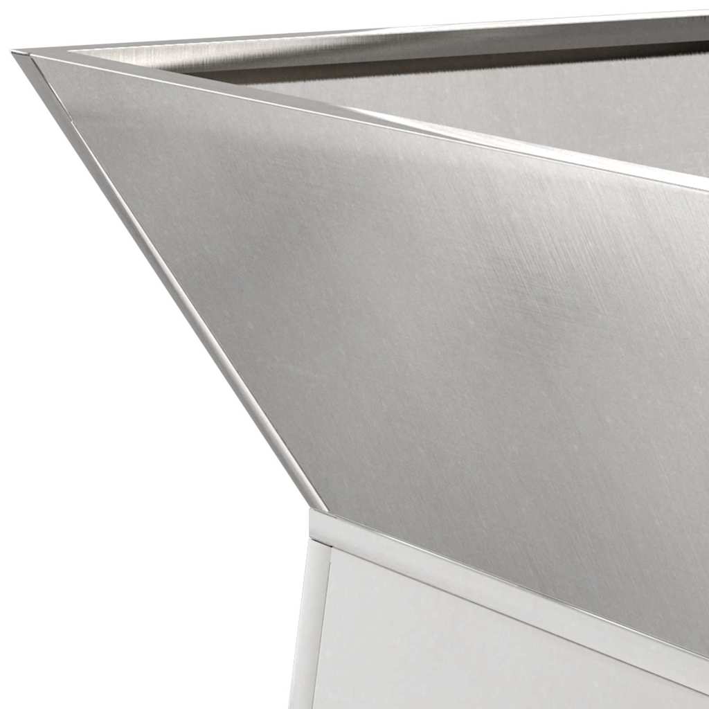 vidaXL Säulen Pflanzer Silber 35 x 35 x 73 cm Edelstahl