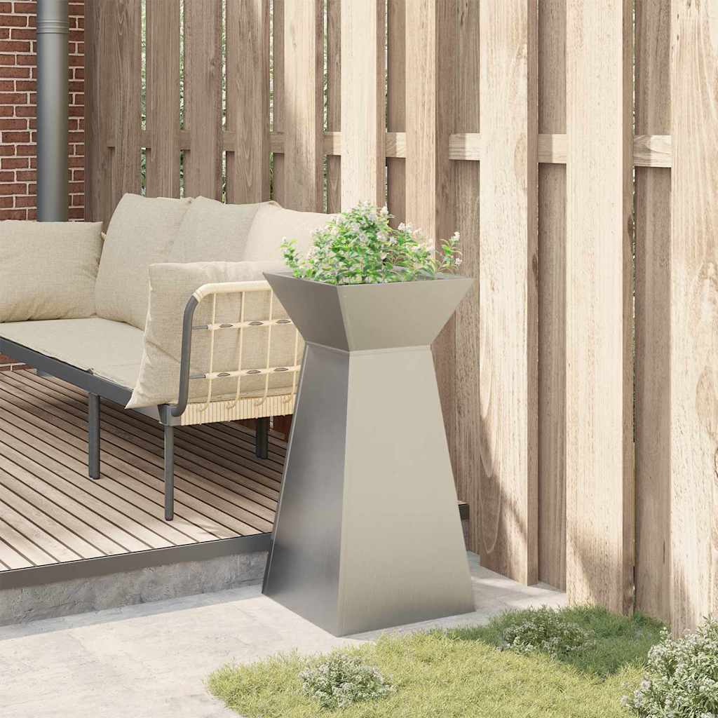 vidaXL Säulen Pflanzer Silber 35 x 35 x 73 cm Edelstahl