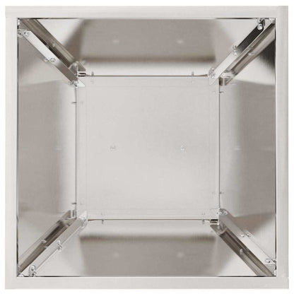 vidaXL Säulen Pflanzer Silber 35 x 35 x 73 cm Edelstahl