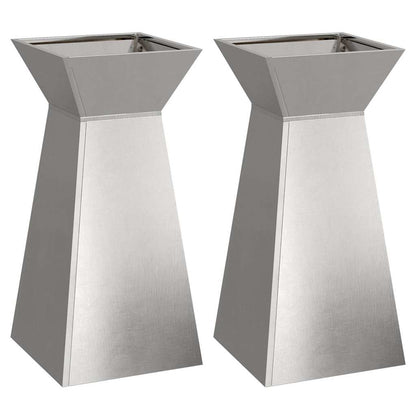 Säulen Pflanzer 2 pcs Silber 35 x 35 x 73 cm