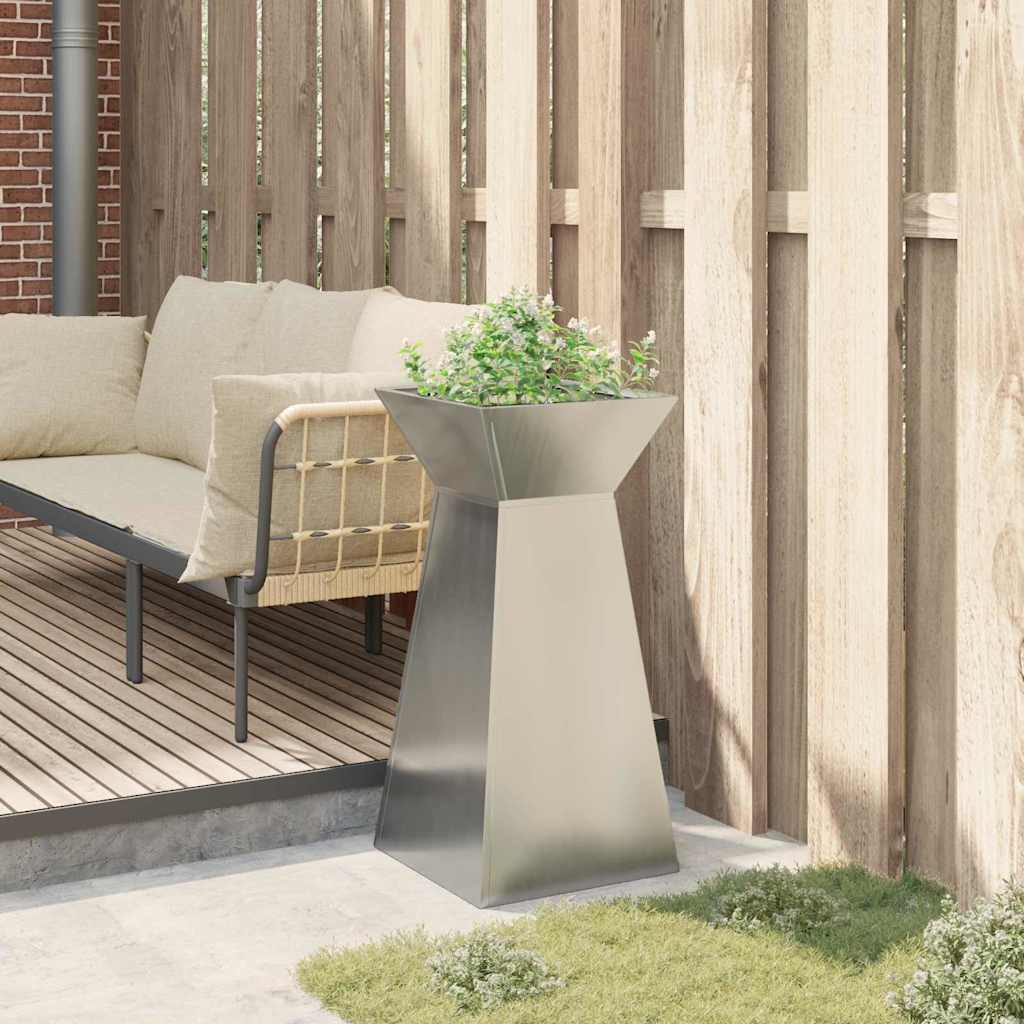 Säulen Pflanzer Silber 35 x 35 x 73 cm