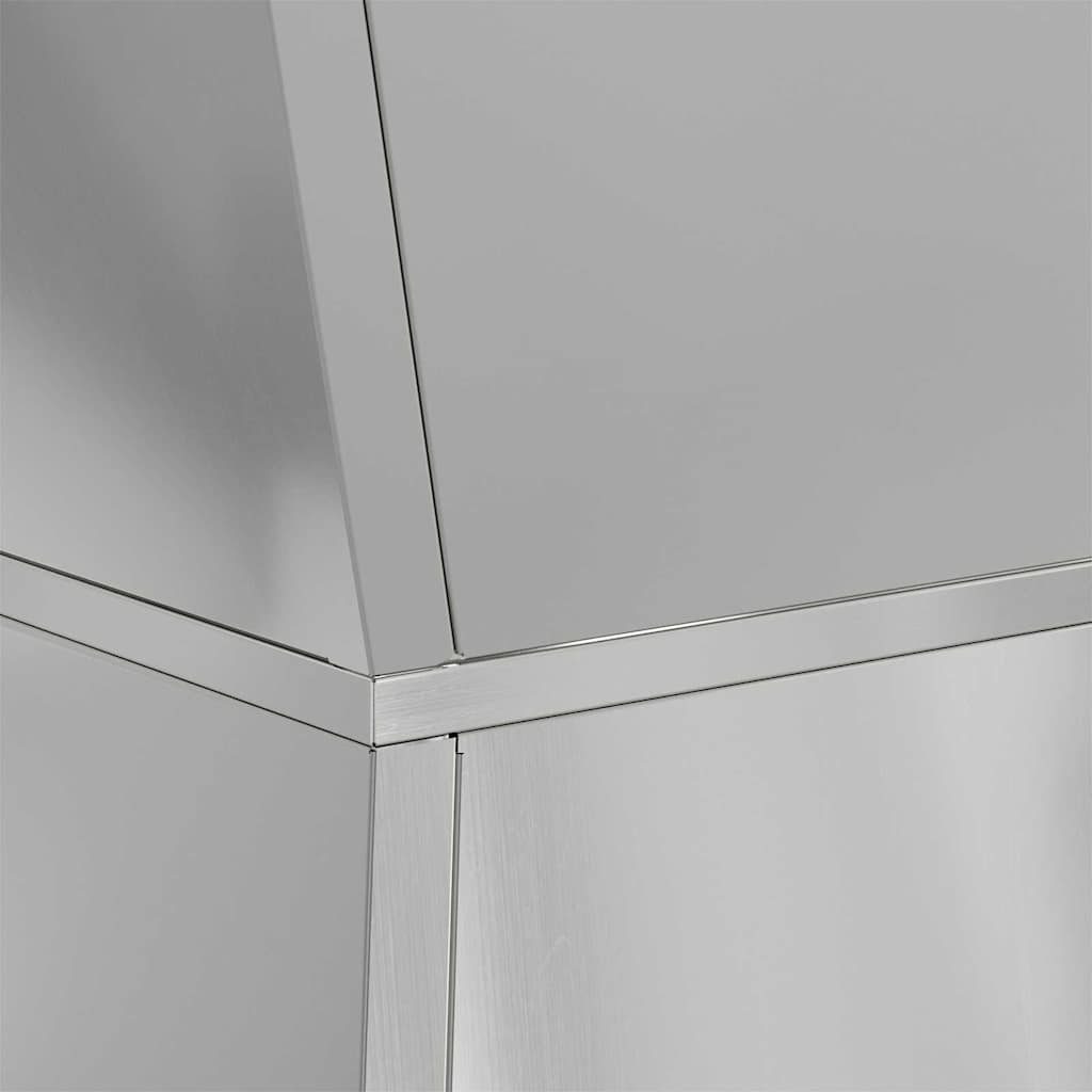 vidaXL Säulen Pflanzer 2 pcs Silber 35 x 35 x 73 cm