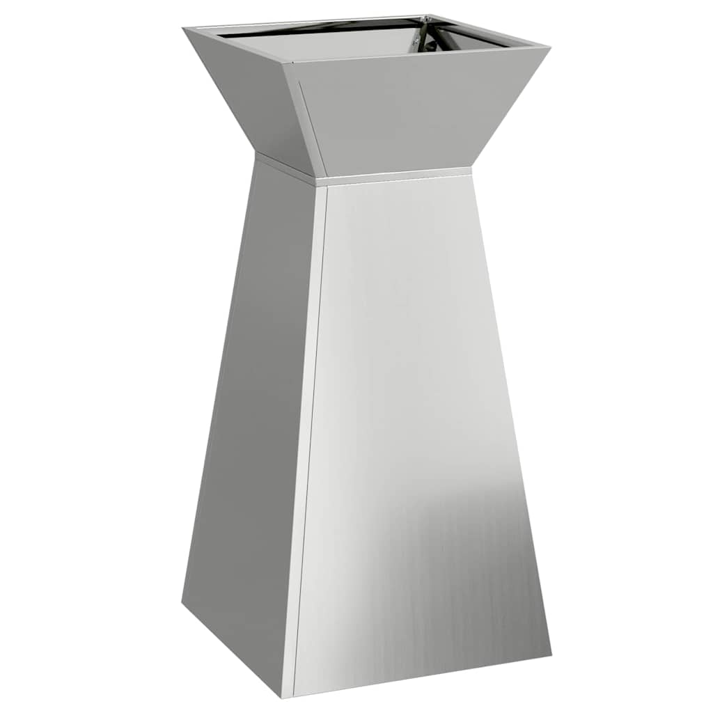 vidaXL Säulen Pflanzer 2 pcs Silber 35 x 35 x 73 cm