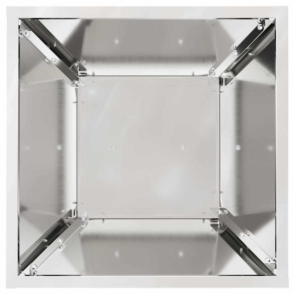 vidaXL Säulen Pflanzer 2 pcs Silber 35 x 35 x 73 cm