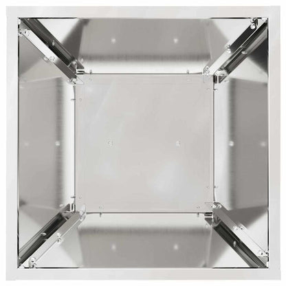 vidaXL Säulen Pflanzer 2 pcs Silber 35 x 35 x 73 cm