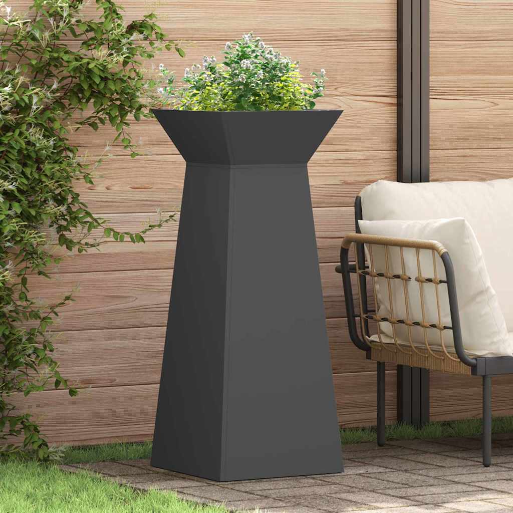 vidaXL Säulen Pflanzer Schwarz 40 x 40 x 100 cm