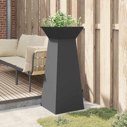 vidaXL Säulen Pflanzer Schwarz 40 x 40 x 100 cm