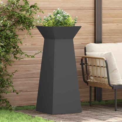vidaXL Säulen Pflanzer 2 pcs Schwarz 40 x 40 x 100 cm