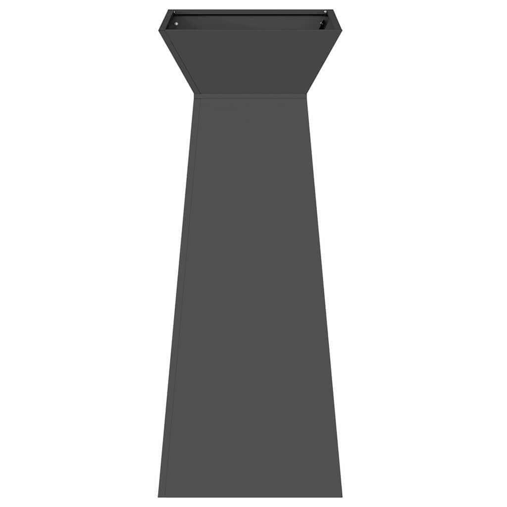 vidaXL Säulen Pflanzer 2 pcs Schwarz 40 x 40 x 100 cm