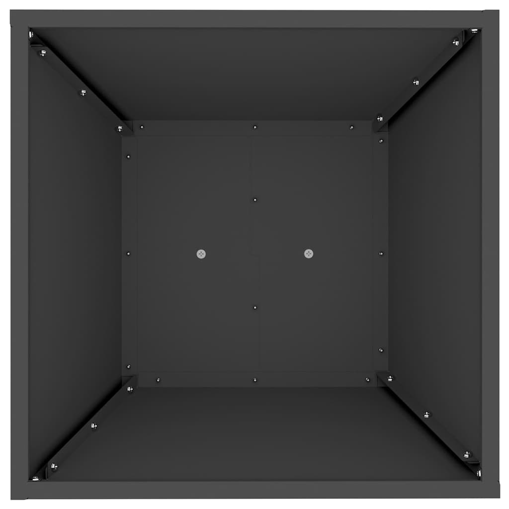 vidaXL Säulen Pflanzer 2 pcs Schwarz 40 x 40 x 100 cm
