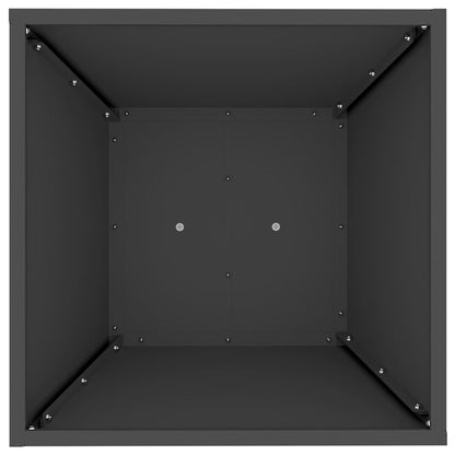 vidaXL Säulen Pflanzer 2 pcs Schwarz 40 x 40 x 100 cm