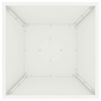 Säulen Pflanzer 2 pcs Weiß 40 x 40 x 100 cm