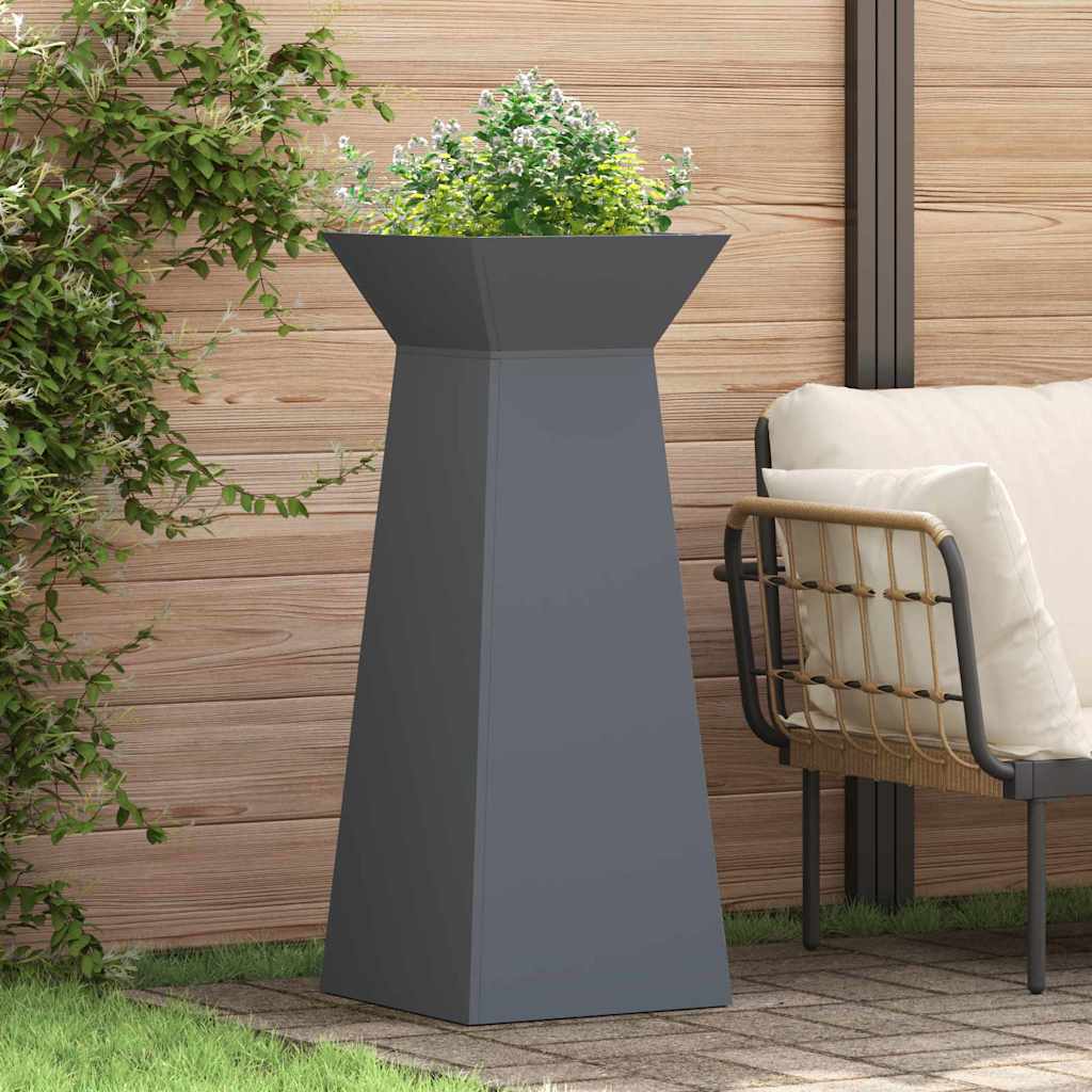vidaXL Säulen Pflanzer Anthrazit 40 x 40 x 100 cm