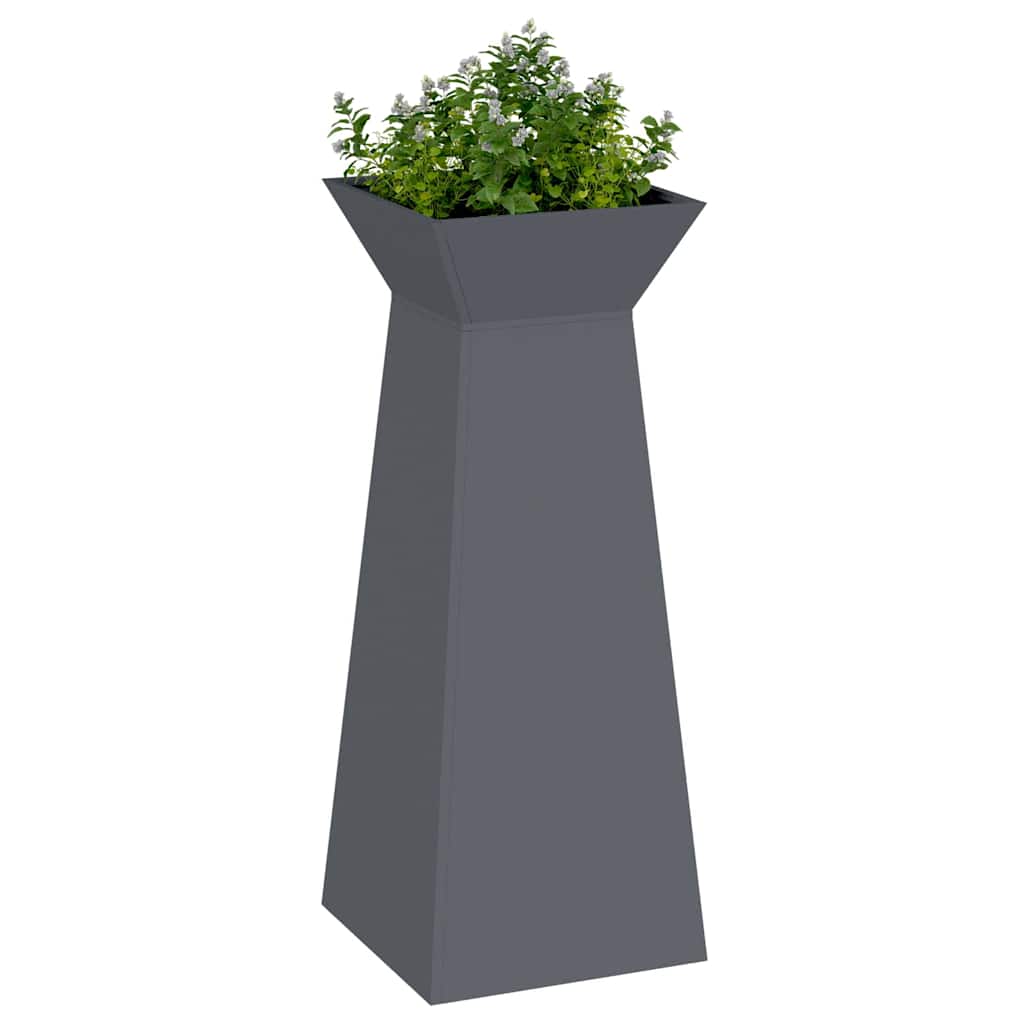 vidaXL Säulen Pflanzer Anthrazit 40 x 40 x 100 cm