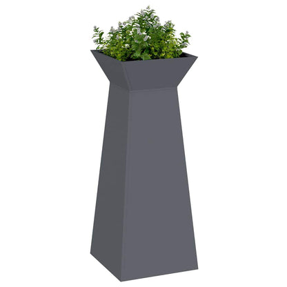 vidaXL Säulen Pflanzer Anthrazit 40 x 40 x 100 cm