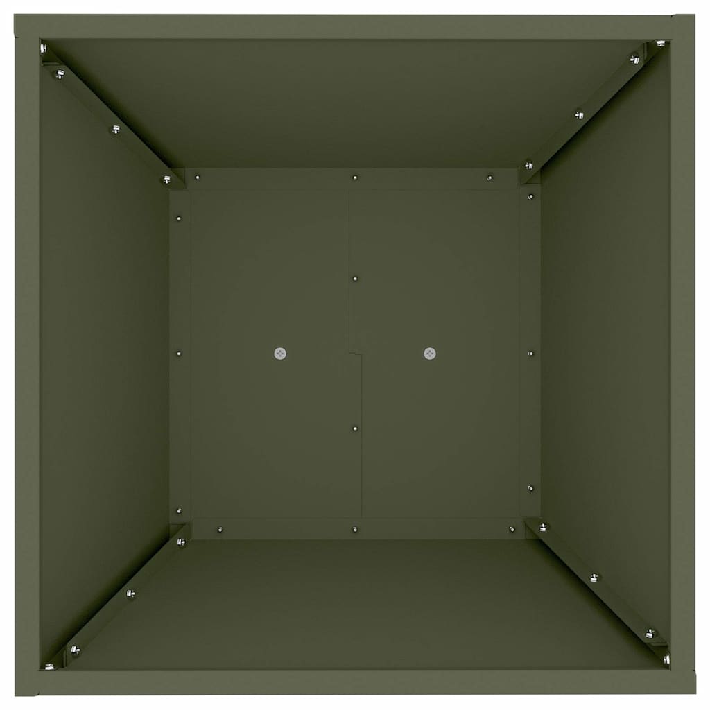vidaXL Säulen Pflanzer Oliv 40 x 40 x 100 cm